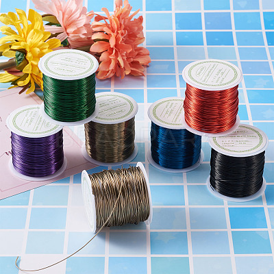 Round Copper Beading Wire for Jewelry Making YS-TAC0004-0.4mm-06-1
