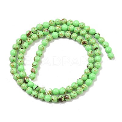 Sea Shell and Synthetic Turquoise Assembled Beads Strands G-G758-02-4mm-1