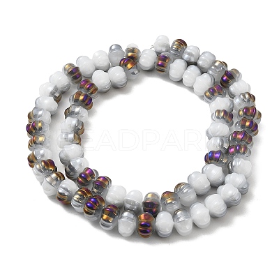 Rainbow Plated Electroplate Glass Beads GLAA-G106-02A-HP02-1