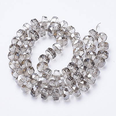Electroplat Glass Beads Strands EGLA-Q092-8mm-D04-1