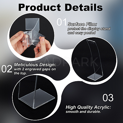 Acrylic Necklace Display Stands NDIS-WH0003-015A-1