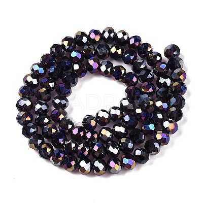 Electroplate Glass Beads Strands EGLA-A044-T6mm-B15-1