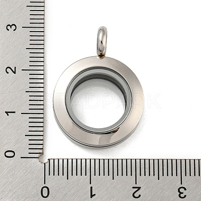 304 Stainless Steel Floating Locket Pendants STAS-E443-41P-1