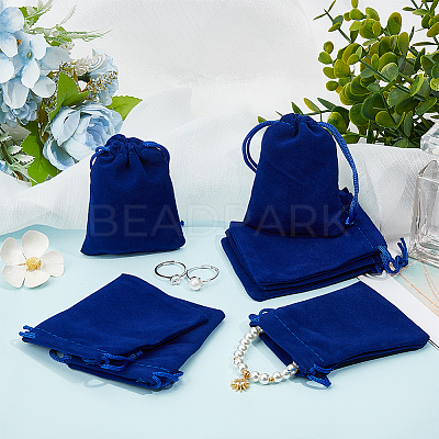 25Pcs Rectangle Velvet Drawstring Pouches TP-BBC0001-04A-01-1