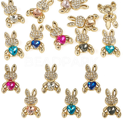 10Pcs UV Plating Alloy Pendants ALRI-TADJ0001-03-1