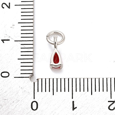 Brass Micro Pave Cubic Zirconia Charms KK-H527-13P-01-1