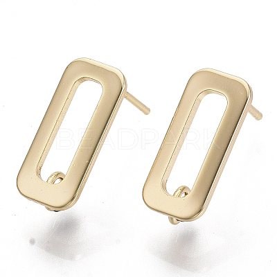 Brass Stud Earring Findings X-KK-T056-10G-NF-1