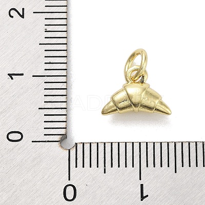 Rack Plating Croissant Brass Pendants X-KK-M293-02G-1