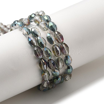 Electroplate Glass Beads Strands EGLA-J013-4x6mm-H02-1