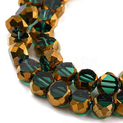 Electroplate Transparent Glass Beads Strands EGLA-G037-02A-HP07-1