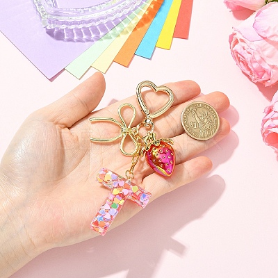 Alloy & Resin Pendant Decorations HJEW-YW00401-06-1