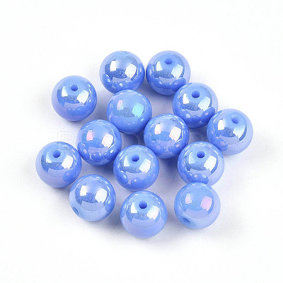 Electroplate Pearlized Glass Pearl Beads EGLA-T021-14C-05-1