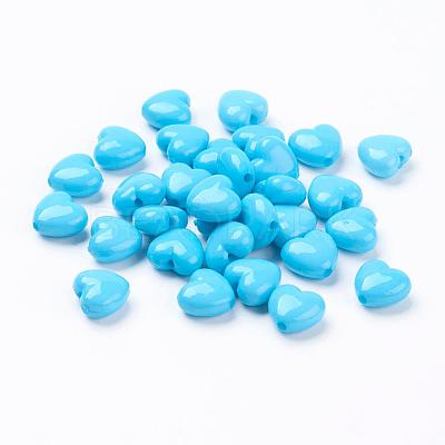 Opaque Acrylic Beads X-SACR-10X11-1-1