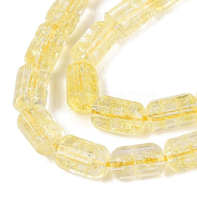 Crackle Transparent Glass Beads Strands GLAA-N068-05A-10-1