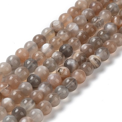 Natural Grey Moonstone Beads Strands G-F632-24-02-01-1