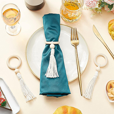 Wood Napkin Ring AJEW-BC0003-36-1