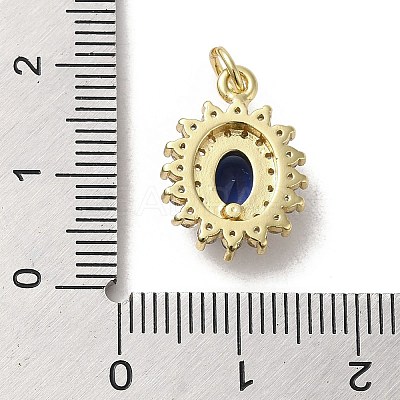 Brass Micro Pave Cubic Zirconia Pendants KK-E092-29G-03-1
