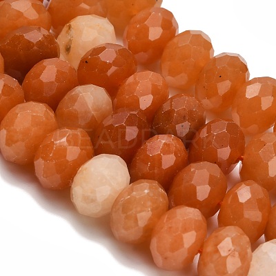 Natural Red Aventurine Beads Strands G-C259-A10-8x12mm-1
