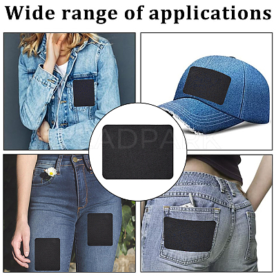 12Pcs Iron on/Sew on Imitation Jean Cloth Repair Patches FIND-GF0005-94A-1
