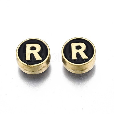 Alloy Enamel Beads ENAM-N052-006-02R-RS-1
