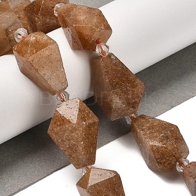 Natural Gold Strawberry Quartz Beads Strands G-NH0005-B10-01B-1