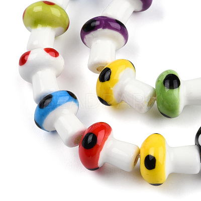 Handmade Porcelain Bead Strands PORC-N007-21-1
