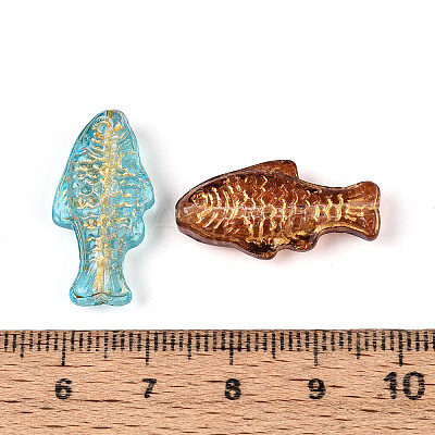 Baking Paint Transparent Glass Beads X-DGLA-N018-22-1