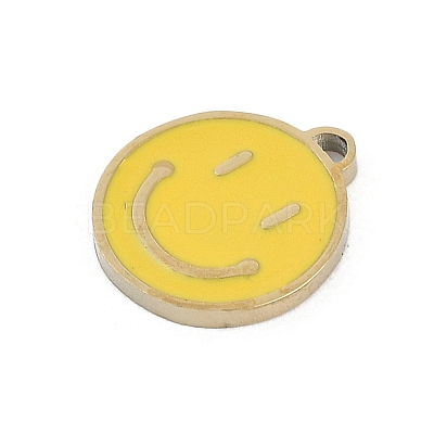 304 Stainless Steel Enamel Charms STAS-I325-063G-03-1
