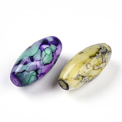 Baking Paint Glass Beads DGLA-S115-22x10-MS-1