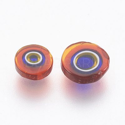 Handmade Lampwork Evil Eye Cabochons LAMP-P043-A05-1