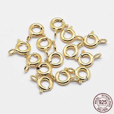 925 Sterling Silver Spring Ring Clasps STER-K167-076B-G-1