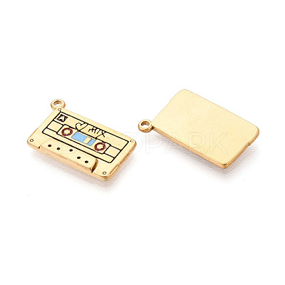 304 Stainless Steel Enamel Pendants X-STAS-N124-20G-1