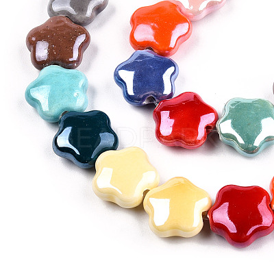 Handmade Porcelain Bead Strands X-PORC-N007-20-B01-1