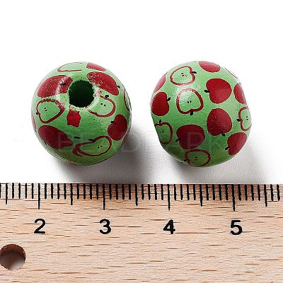 Fruit Theme Wood European Beads WOOD-M011-01C-1