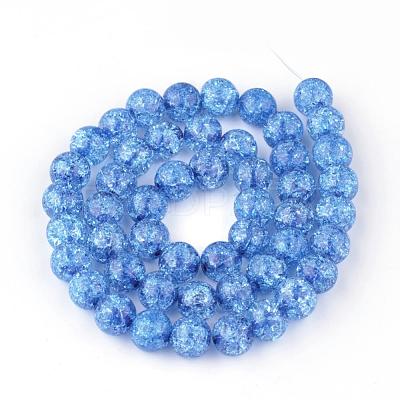 Synthetic Crackle Quartz Beads Strands GLAA-S134-8mm-10-1
