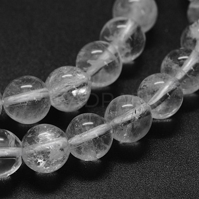 Natural Quartz Crystal Beads Strands X-G-F570-01-6mm-1