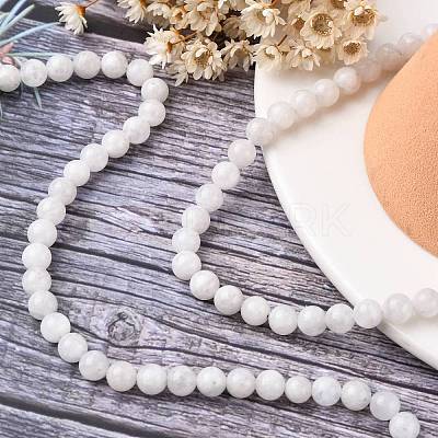Natural Rainbow Moonstone Beads Strands G-C068-6mm-1-1