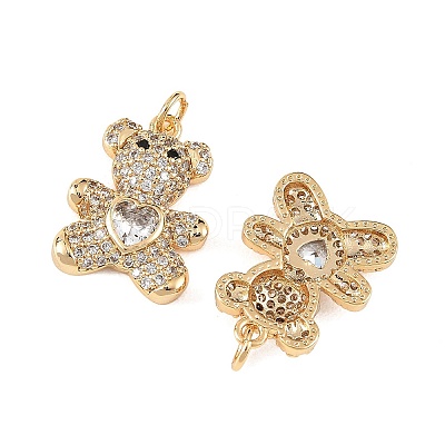 SHEGRACE Brass Micro Pave Clear Cubic Zirconia Pendants XGRQ4N527-738G-1
