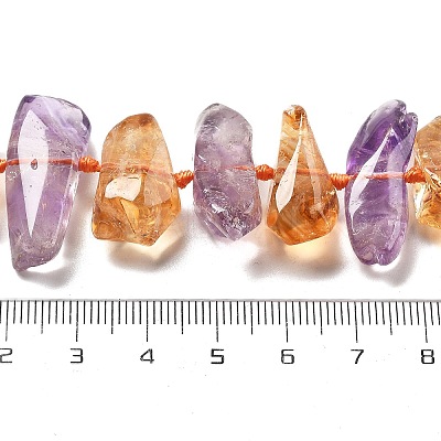 Natural Ametrine Beads Strands G-C179-C01-01-1