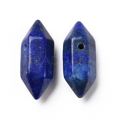 Natural Lapis Lazuli Double Terminal Pointed Pendants G-C007-02A-16-1