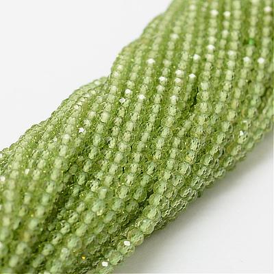 Natural Peridot Bead Strands G-P271-3mm-12-1