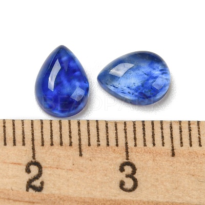 Synthetic Blue Watermelon Stone Glass Cabochons G-O175-22-27-1