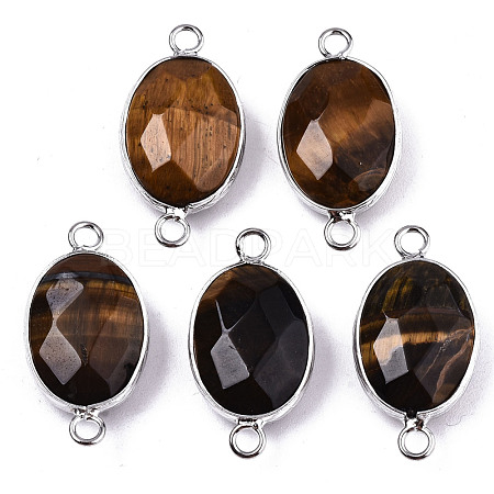 Natural Tiger Eye Links/Connectors G-T131-102-18-1
