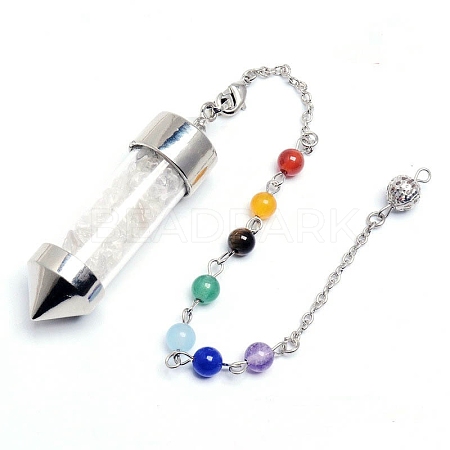 Natural Quartz Crystal Pointed Dowsing Pendulum PW-WGF518F-06-1