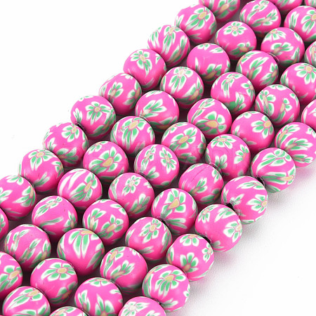 Handmade Polymer Clay Beads Strands CLAY-N008-055-01-1