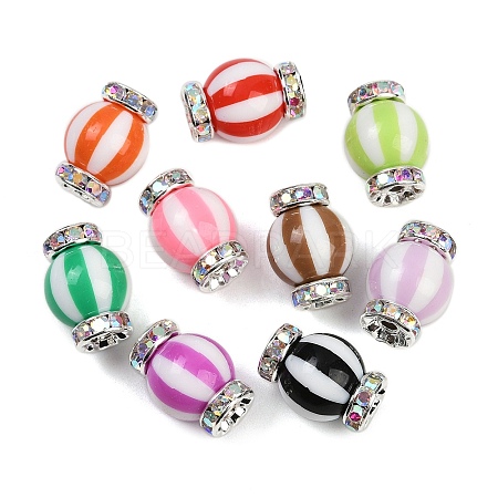 Resin Rhinestone Beads RESI-B030-01A-02-1