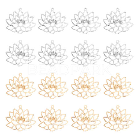 60Pcs 2 Styles Long-Lasting Plated Brass Pendants KK-HY0003-73-1