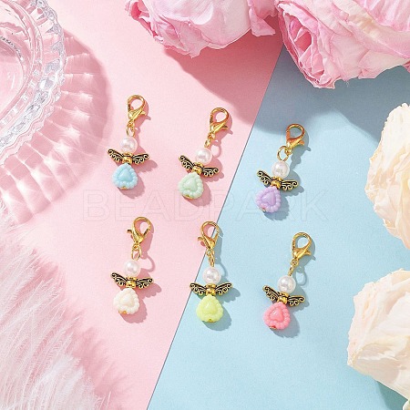 Angel Acrylic Pendant Decorations HJEW-JM04015-02-1