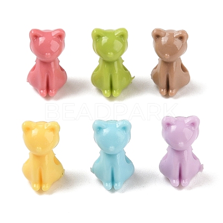 Opaque Acrylic Kitten Beads X-MACR-S830-02-1