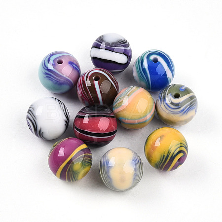 Opaque Resin Beads RESI-N042-16mm-14-1